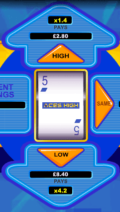 Aces High Game Payouts Example