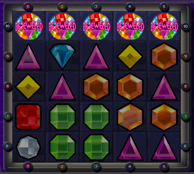 Bejeweled Super Jackpot Line Example